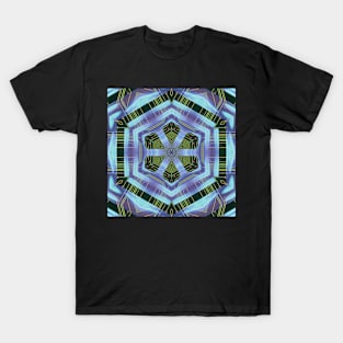 Circuitboard fire Kaleidoscope Pattern (Seamless) 4 T-Shirt